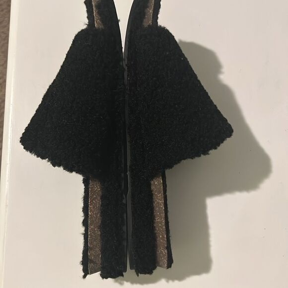 Lucky Brand Gadini Woman’s faux shelling open toe slide slippers black size 7 - Picture 3 of 6